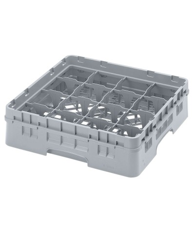 Cambro - 16S318-108 - Cesta lavado (50 x 50 cm) para copas/vasos con 16 comp. y 1 ext.  - ø máx. 10,9 cm - alt. máx. 9,4 cm