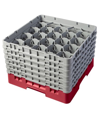 Cambro - 20S1114-108 - Cesta  lavado  (50 x 50 cm) para copas/vasos con 20 comp. y 6 ext. - ø máx. 9,84 cm - alt. máx. 29,9 cm