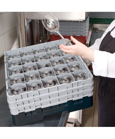 Cambro - 25S738-108 - Cesta  lavado  (50 x 50 cm) para copas/vasos con 25 comp. y 3 ext. - ø máx. 8,7 cm - alt. máx. 20 cm