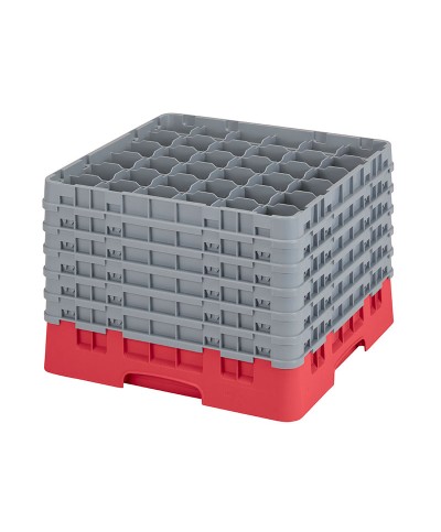 Cambro - 36S1214-108 - Cesta  lavado  (50 x 50 cm) para copas/vasos con 36 comp. y 6 ext. - ø máx. 7,2 cm - alt. máx. 32,3 cm