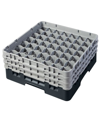 Cambro - 49S638-108 - Cesta  lavado  (50 x 50 cm) para copas/vasos con 49 comp. y 3 ext. - ø máx. 6 cm - alt. máx. 17,6 cm