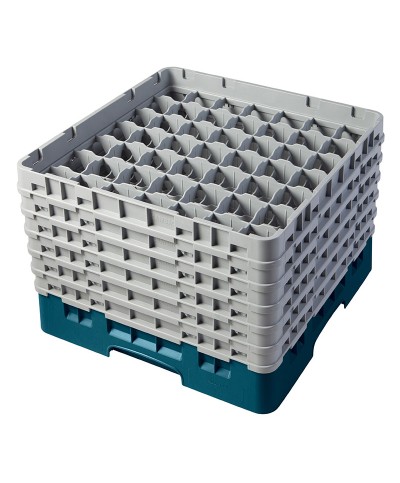 Cambro - 49S1114-108 - Cesta  lavado  (50 x 50 cm) para copas/vasos con 49 comp. y 6 ext. - ø máx. 6 cm - alt. máx. 29,9 cm