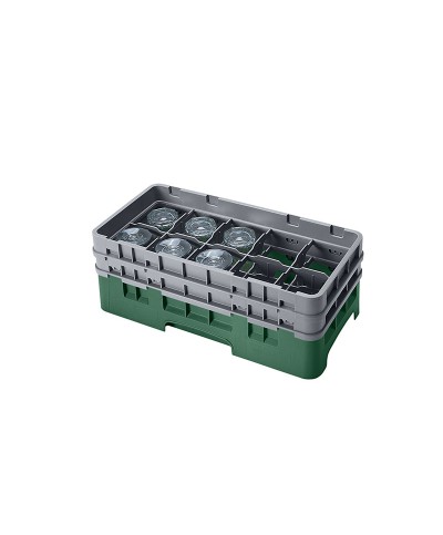 Cambro - 10HS434-119 / Cesta medio tamaño (50 x 25 cm) para copas/vasos con 10 comp. 2 ext. - ø máx. 8,8 cm alt. máx. 13,5 cm
