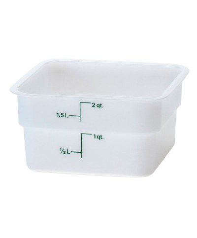 Cambro - 2SFSP-148 / Recipiente cuadrado de polietileno - (18,5 x 18,5 x 10 cm) - (1,9 litros)