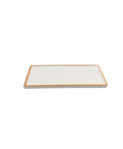 Adrier - TTRP2419-WO/Colección SUNRISE - Plato rectangular con borde decorado - 24 x 19 x 1,5 cm