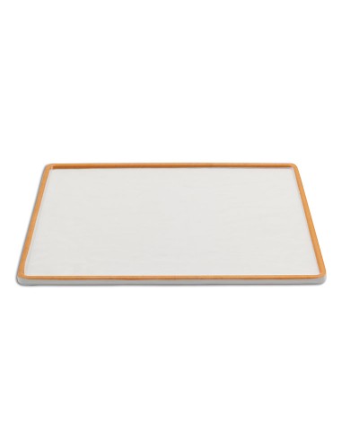 Adrier - TTRP3123-WO/Colección SUNRISE - Plato rectangular con borde decorado - 31 x 23 x 1,5 cm