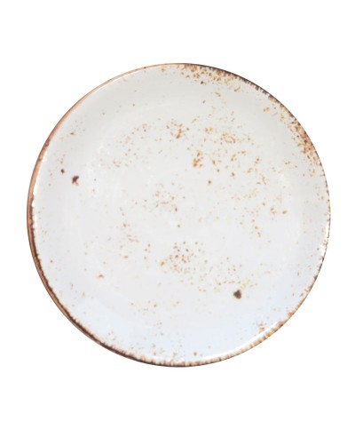 PLATO LLANO LISO 27 CM COUPE PORCELANA BLANCA