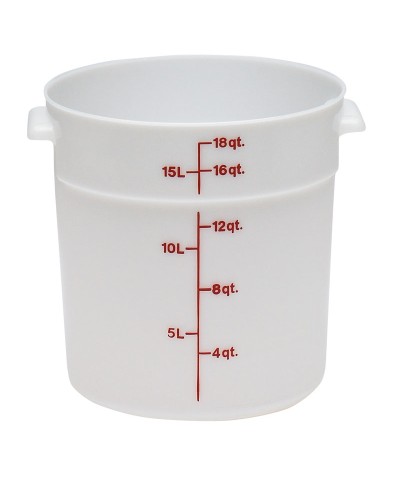 Cambro - RFS18-148 / Recipiente redondo de polietileno - (37,8 cm de Ø) - (profundidad: 30,5 cm) - (17,2 litros)