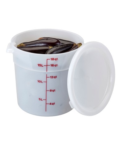 Cambro - RFS18-148 / Recipiente redondo de polietileno - (37,8 cm de Ø) - (profundidad: 30,5 cm) - (17,2 litros)