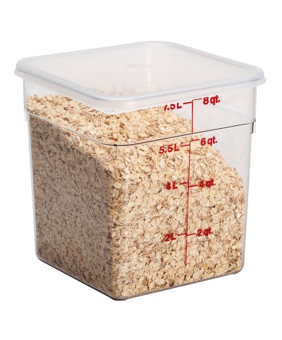 Cambro - 8SFSCW-135 / Recipiente cuadrado de policarbonato - (21,5 x 21,5 x 23 cm) - (7,6 litros)