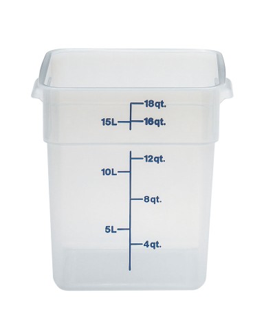 Cambro - 18SFSPP-190 / Recipiente cuadrado de polipropileno - (25,6 x 31 x 32 cm) - (17,2 litros)