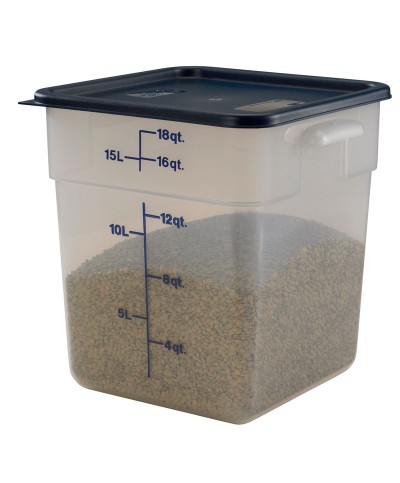 Cambro - 18SFSPP-190 / Recipiente cuadrado de polipropileno - (25,6 x 31 x 32 cm) - (17,2 litros)