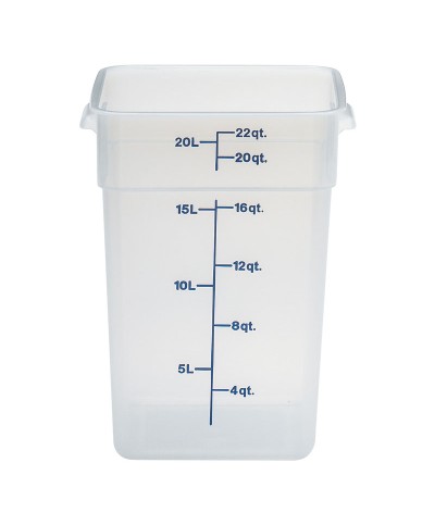 Cambro - 22SFSPP-190 / Recipiente cuadrado de polipropileno - (25,6 x 31 x 40 cm) - (20,8 litros)