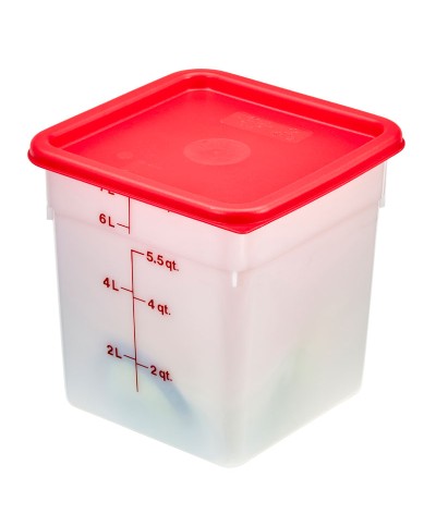 Cambro - 8SFSP-148 / Recipiente cuadrado de polietileno - (21,5 x 21,5 x 23 cm) - (7,6 litros)