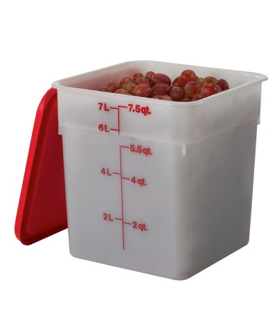 Cambro - 8SFSP-148 / Recipiente cuadrado de polietileno - (21,5 x 21,5 x 23 cm) - (7,6 litros)