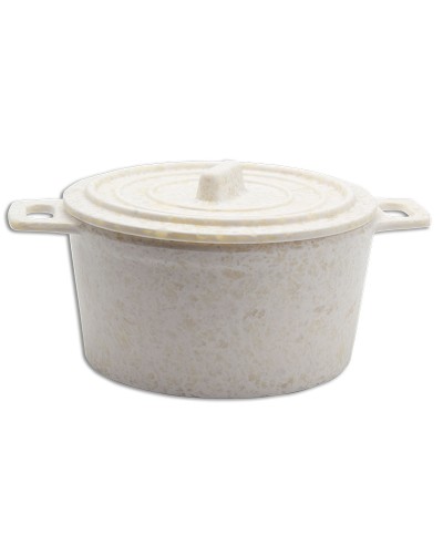 Adrier - RCQ1510-MWH/Colección TERRAL - Cocotte redonda  - 15 cm de Ø x 8,5 cm de alto (21 cm con asas)