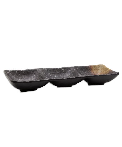 Adrier - SRCTB26085-LAV/Colección TERRAL - Bol rectangular con triple compartimento - 26 x 8,5 x 3,5 cm