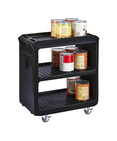 Cambro - SC225S-111 / Carro de Servicio robusto ( 4 ruedas giratorias con freno) - (79,4 x 45,7 x 86,4 cm) - Negro