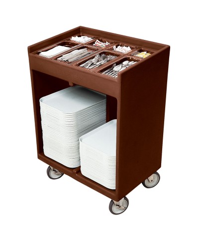Cambro - TC1418-131 / Carro combinado para bandejas y cubiertos con 8 compartimentos - (82 x 54 x 116 cm)