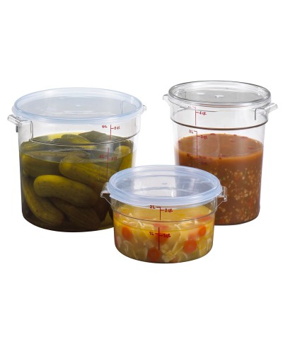 Cambro - RFS2SCPP-190 / Tapa con junta para recipientes redondos policarbonato de 1,9 l. y 3,8 l. - (20,8 cm de Ø)