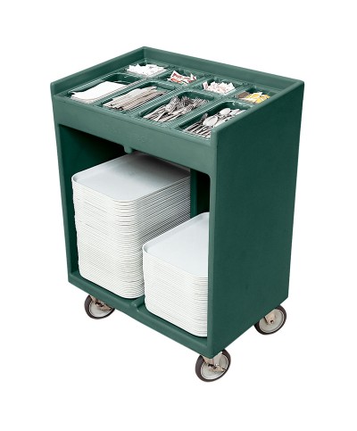 Cambro - TC1418-192 / Carro combinado para bandejas y cubiertos con 8 compartimentos - (82 x 54 x 116 cm)