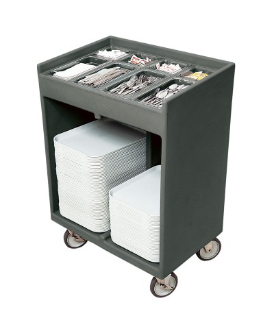 Cambro - TC1418-191 / Carro combinado para bandejas y cubiertos con 8 compartimentos - (82 x 54 x 116 cm)