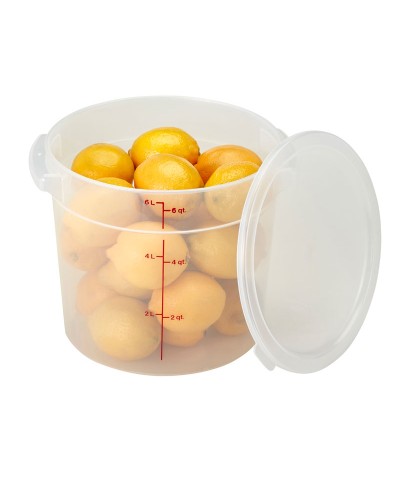 Cambro - RFSC6PP-190 / Tapa para recipiente redondo polipropileno de 5,7 l. y 7,6 l. - (25,2 cm de Ø)