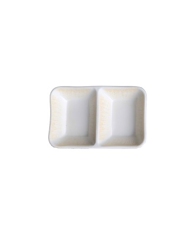 Adrier - SRCTB13083-GIN / Colección GINGER - Cuenco rectangular 2 compartimentos - 13 x 8 cm x 2,5 cm alto