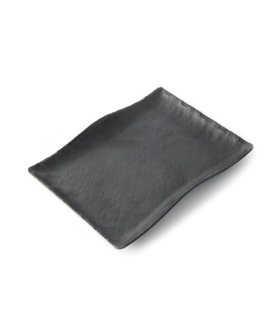 Adrier - RCTP2719-MBK / Colección TERRAL - Plato rectangular mediano con borde ondeado - (27 x 19 x 3,5 cm)