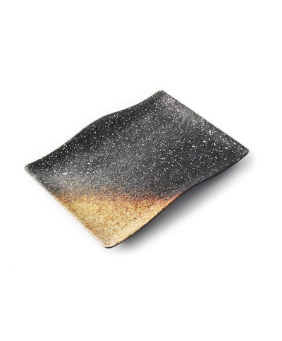 Adrier - RCTP2719-LAV / Colección TERRAL - Plato rectangular mediano con borde ondeado - (27 x 19 x 3,5 cm)