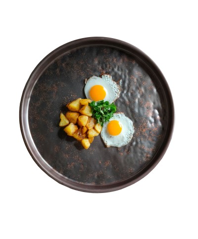 Adrier - RPSE254-ORI / Colección ORION - Plato redondo c/borde recto - 25,4 cm x 2,5 cm alto