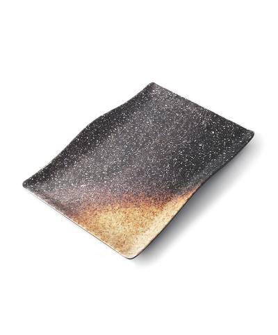 Adrier - RCTP3221-LAV / Colección TERRAL - Plato rectangular grande con borde ondeado - (32 x 21 x 3,5 cm)