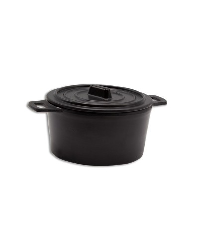 Adrier - RCQ106-MBK / Colección TERRAL - Cocotte redonda mini - 10 cm de Ø x 6 cm de alto (14,5 cm con asas)