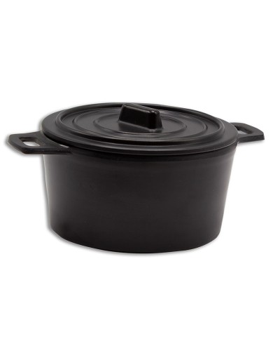Adrier - RCQ1510-MBK / Colección TERRAL - Cocotte redonda - 15 cm de Ø x 8,5 cm de alto (21 cm con asas)