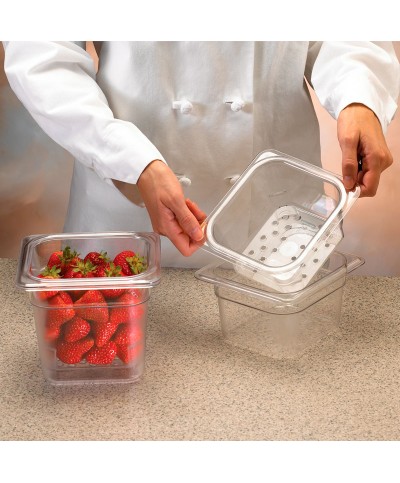 Cambro - 63CLRCW-135 / Recipiente colador de policarbonato GN 1/6 - (16,2 x 17,6 x 7,6 cm)