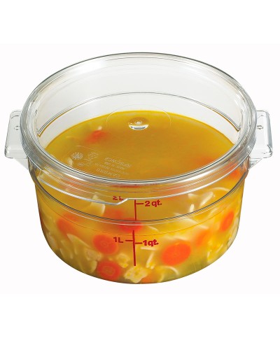 Cambro - RFSCWC2-135 / Tapa para recipiente policarbonato redondo de 1,9 l. y 3,8 l. - (20,8 cm de Ø)