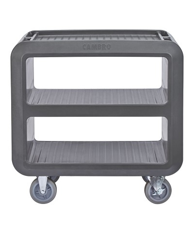 Cambro - SC337-615 / Carro de servicio robusto (2 ruedas fijas y 2 giratorias con freno) - (60,3 x 105,4 x 94,3 cm) - Gris