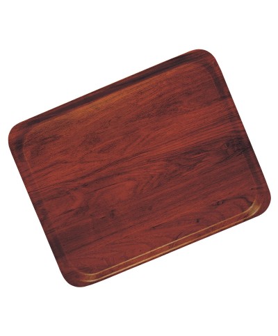 Bandeja Madeyra rectangular laminada de superficie texturizada 24 x 35 cm