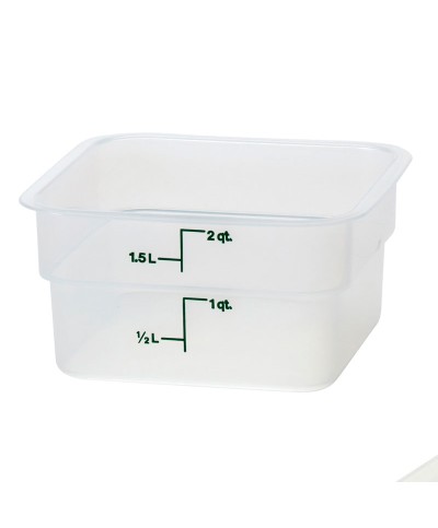 Cambro - 2SFSPP-190 / Recipiente cuadrado de polipropileno - (18,5 x 18,5 x 10 cm) - (1,9 litros)