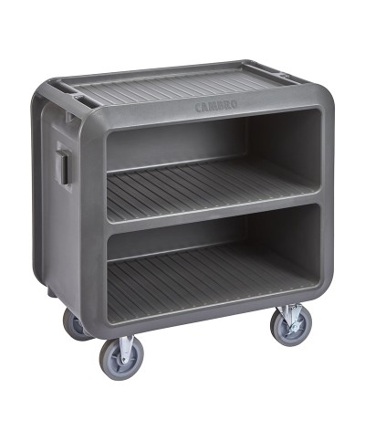 Cambro - SC330-615 / Carro de Servicio robusto (2 ruedas fijas y 2 giratorias con freno) - (95,3 x 55,9 x 94,6 cm) - Gris