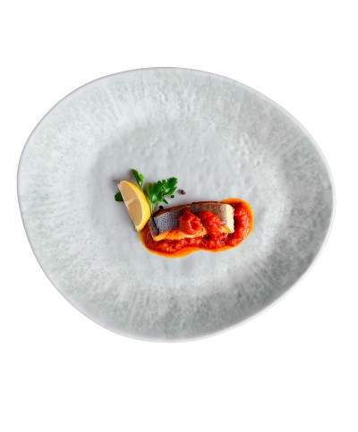 Adrier - OP2622-BRU / Colección BRUMA - Plato ovalado - 26,8 x 22,8 cm x 3 cm alto