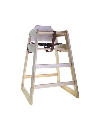 Trona de madera, 50 x 50 x 73,5 cm - acabado natural