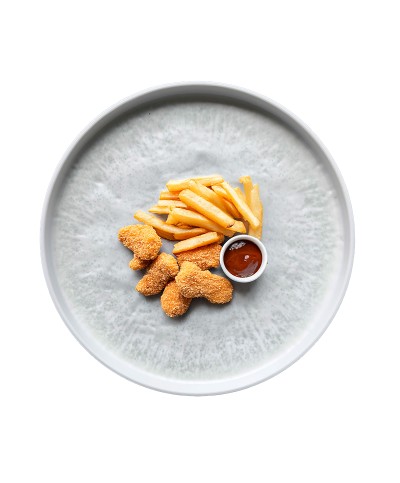 Adrier - RPSE254-BRU / Colección BRUMA - Plato redondo c/borde recto - 25,4 cm x 2,5 cm alto