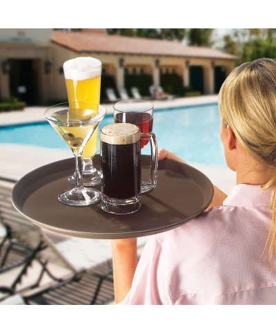 Bandeja redonda de superficie antideslizante - perfil alto 23 cm Ø