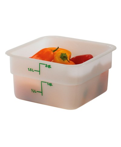 Cambro - 2SFSP-148 / Recipiente cuadrado de polietileno - (18,5 x 18,5 x 10 cm) - (1,9 litros)