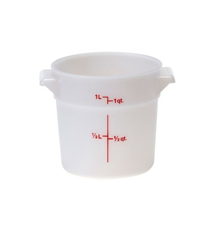 Cambro - RFS1-148 / Recipiente redondo de polietileno - (15,4 cm de Ø)  - (profundidad 12,7 cm) - (0,9 litros)