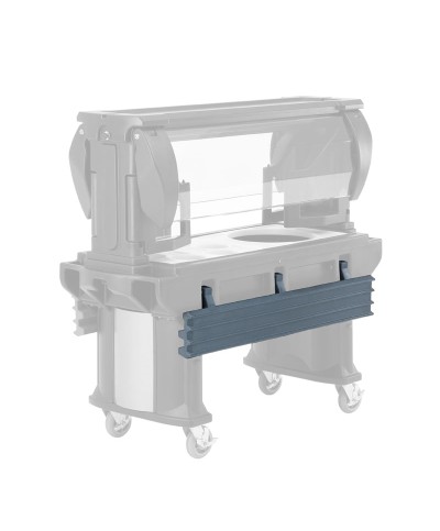Riel para bandeja de 183 cm para mostrador Versa - 167,6 x 29,2 x 11,6 cm