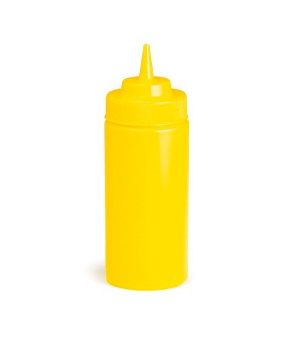 Botella exprimible para mostaza 63 mm de boca y 473 ml