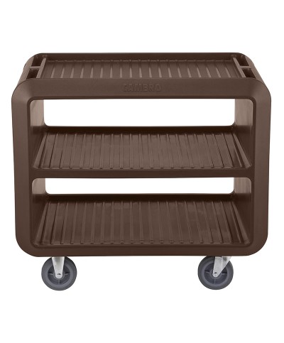 Cambro - SC337-131 / Carro de servicio robusto (2 ruedas fijas y 2 giratorias con freno) - (60,3 x 105,4 x 94,3 cm) - Castaño