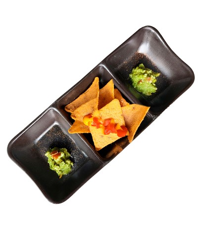 Adrier - SRCTB19482-ORI / Colección ORION - Cuenco rectangular 3 compartimentos - 19 x 8 cm x 2,5 cm alto